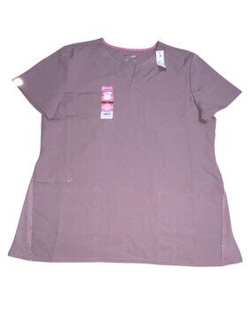 Womens Medium Scrub Shirt Scrubstar Premium Stretch New Dusty Rose Pink Lavender